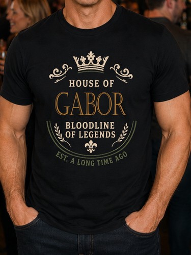 Gabor nachname herren shirt - nachname, t-shirt